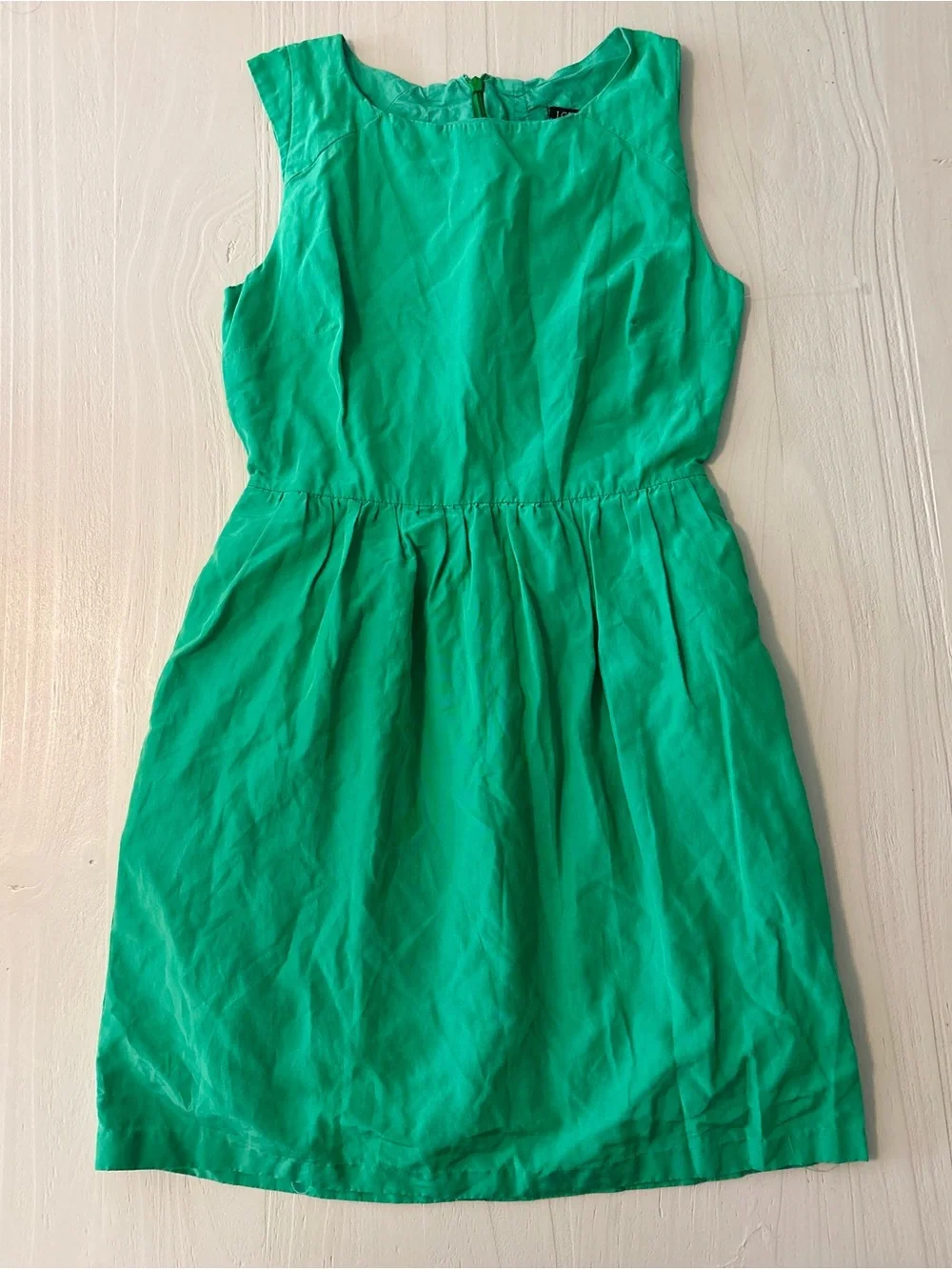 J. Crew Green Sleeveless Dress